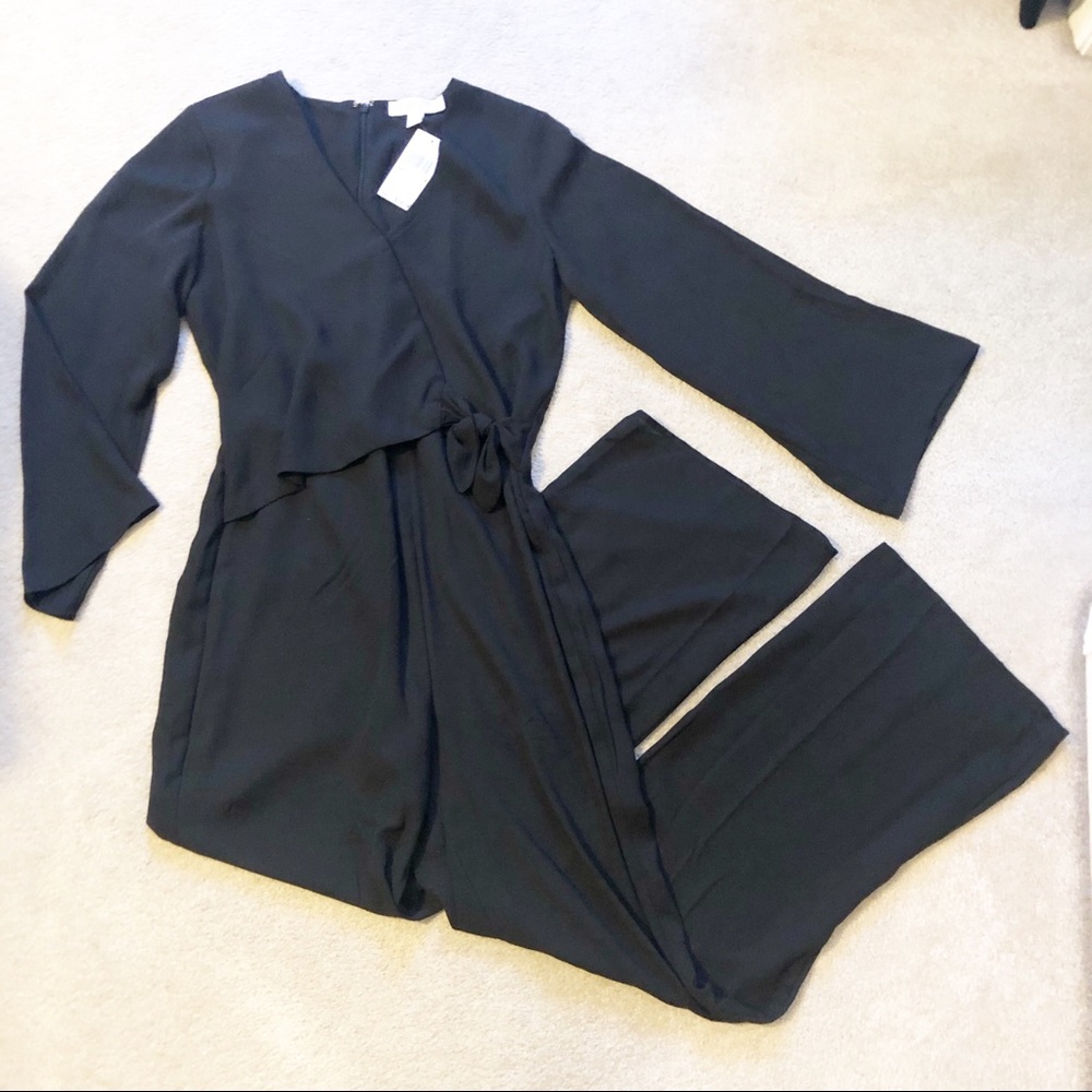 Michael Michael Kors Faux Wrap Black Jumpsuit